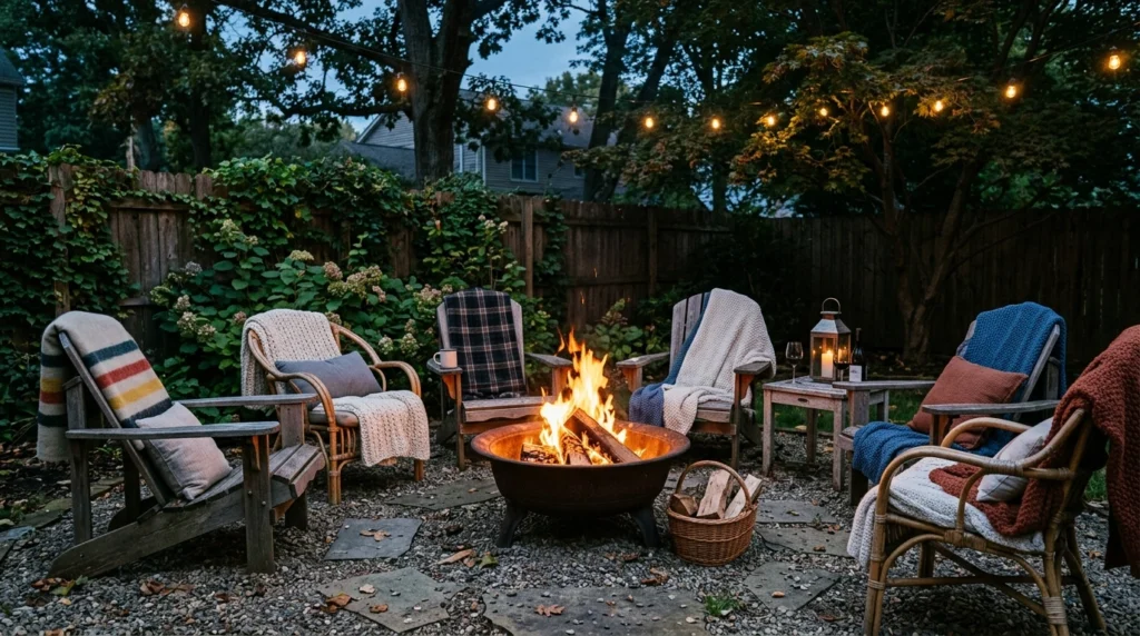 Fire Pit Corner for Warm Evenings