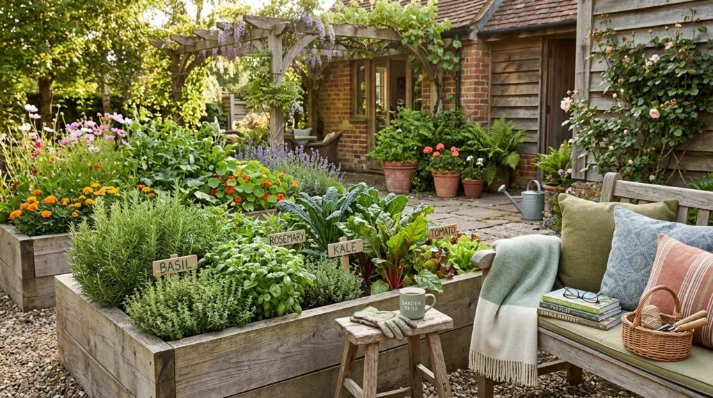 Raised Garden Beds With a Styled, Homey Feel