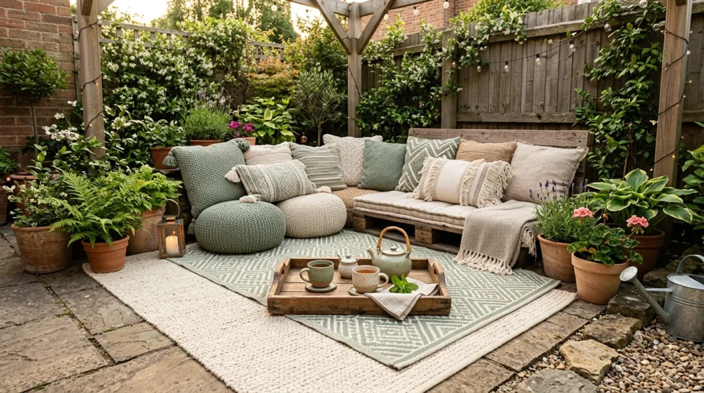 Layered Outdoor Rugs for Texture