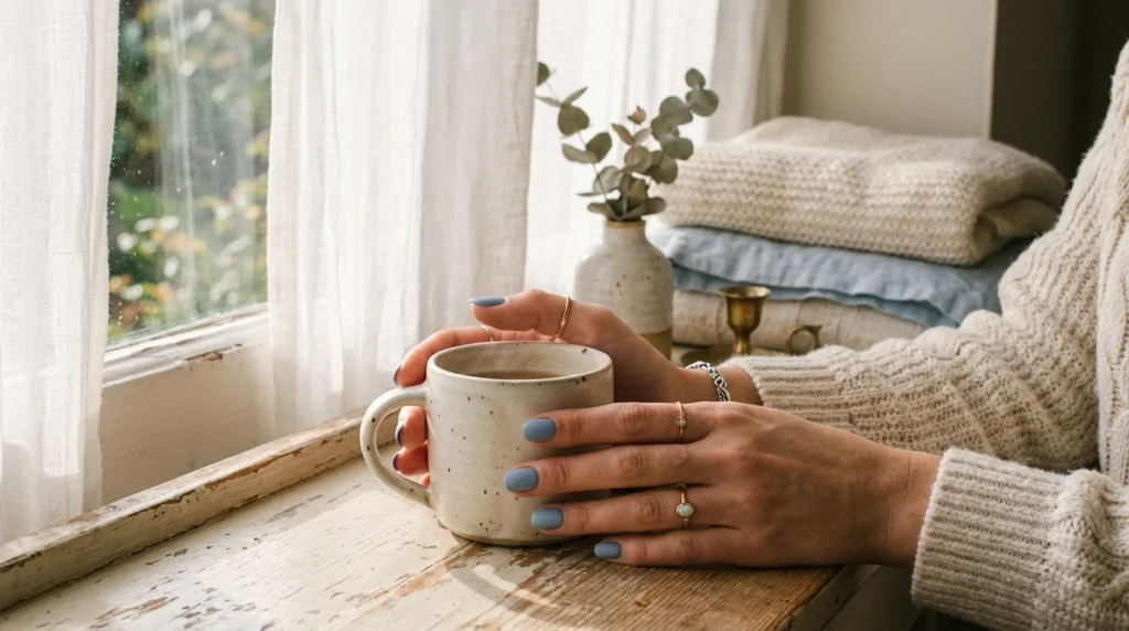 Soft Blue Nails That Feel Fresh and Airy