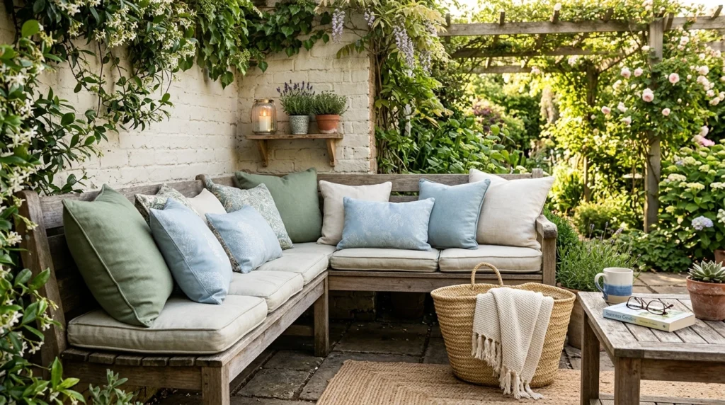 Cozy Corner Nook with Layered Cushions