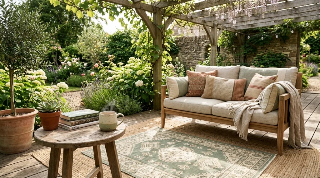 Layered Outdoor Rugs for Instant Warmth