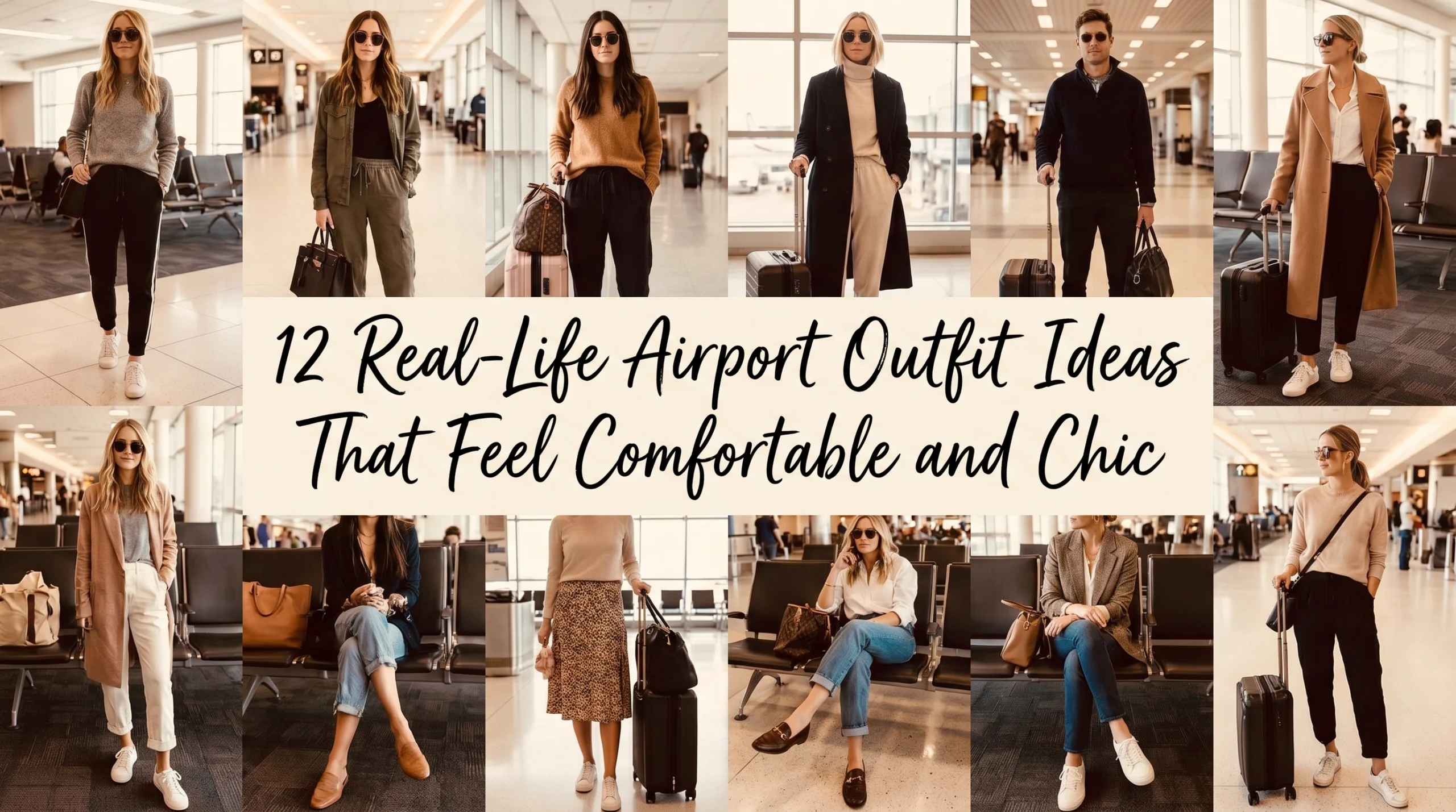 12 Airport Outfit Ideas That Feel Comfortable and Chic