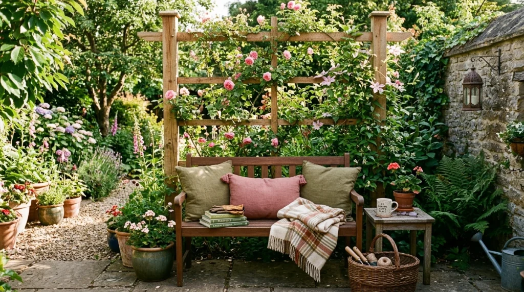 DIY Garden Trellis with Climbing Plants