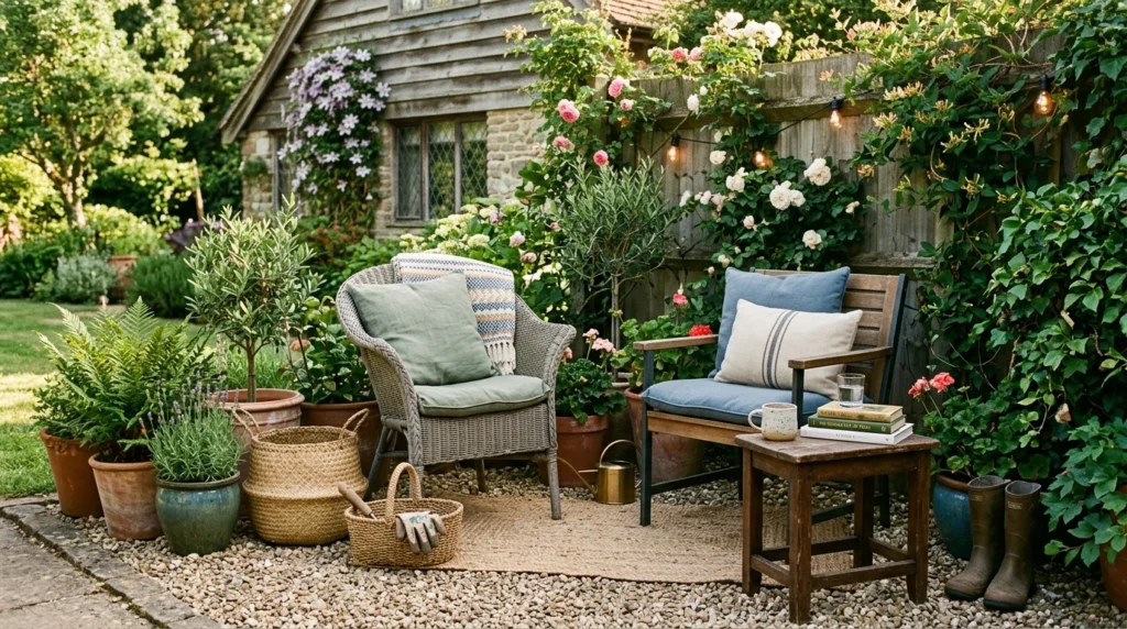 Budget Gravel Patio Corner for Instant Charm