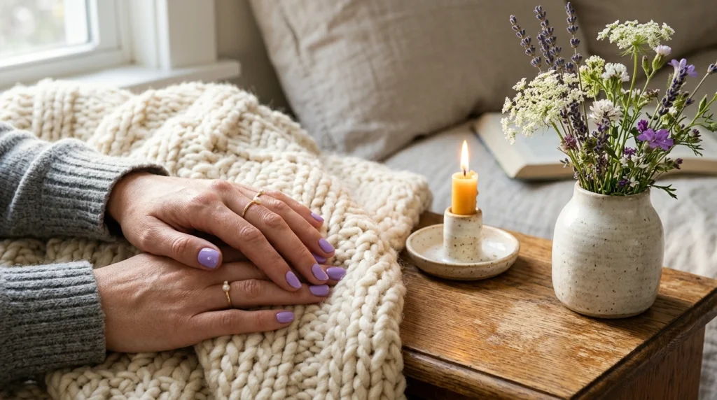Soft Lavender Nails for Calm Minimalism