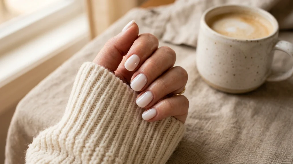 Milky White Nails That Always Look Expensive