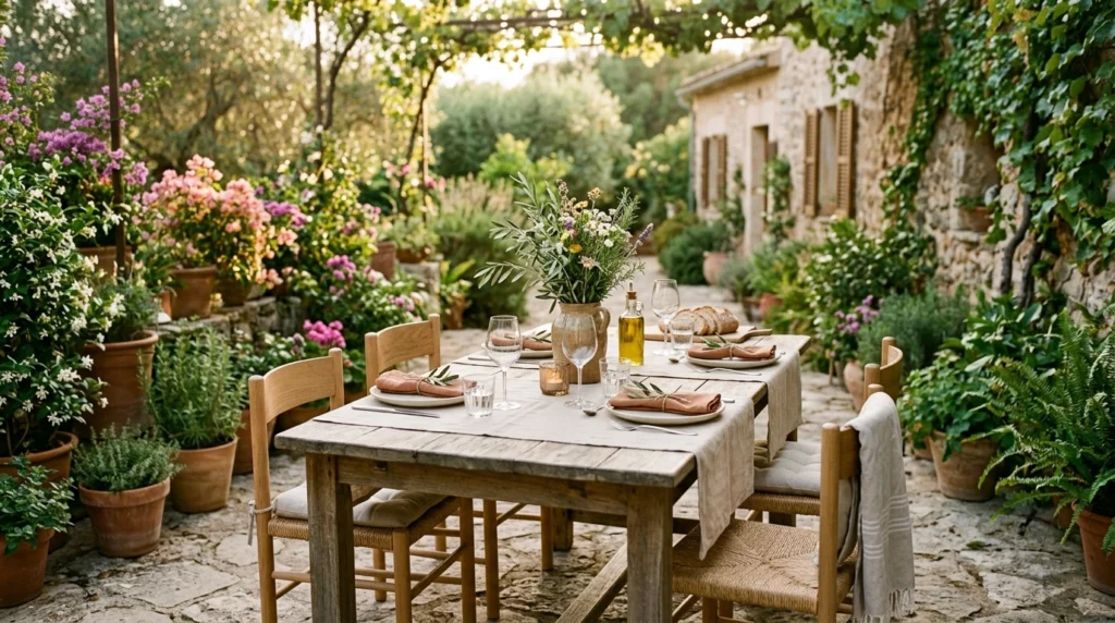 Outdoor Dining Setup