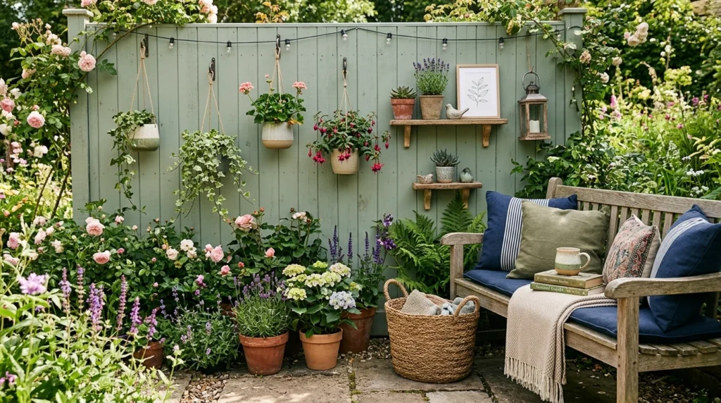Painted Fence Backdrop for a Garden Makeover