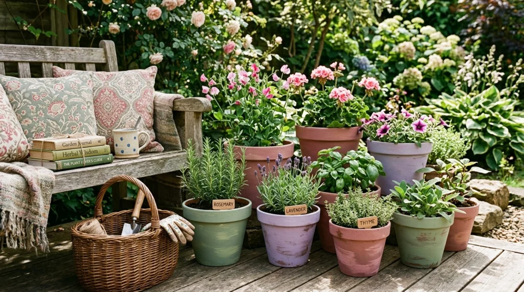 Painted Terracotta Pots for a Colorful Garden Refresh