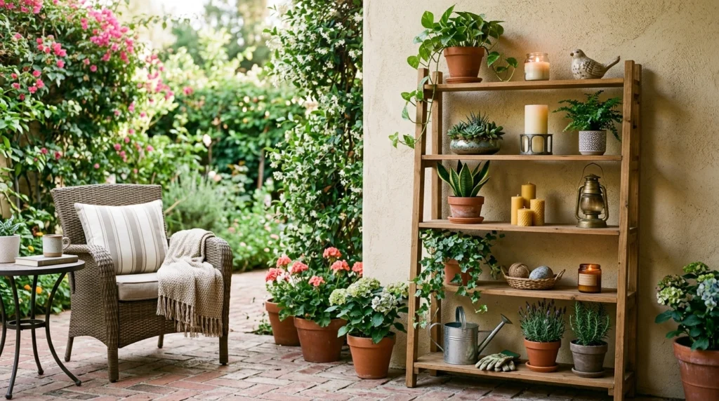 Outdoor Shelving for Decor Display