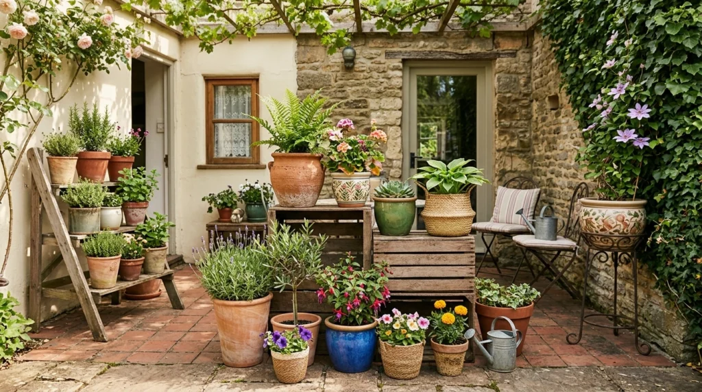 Potted Plants in Mixed Heights