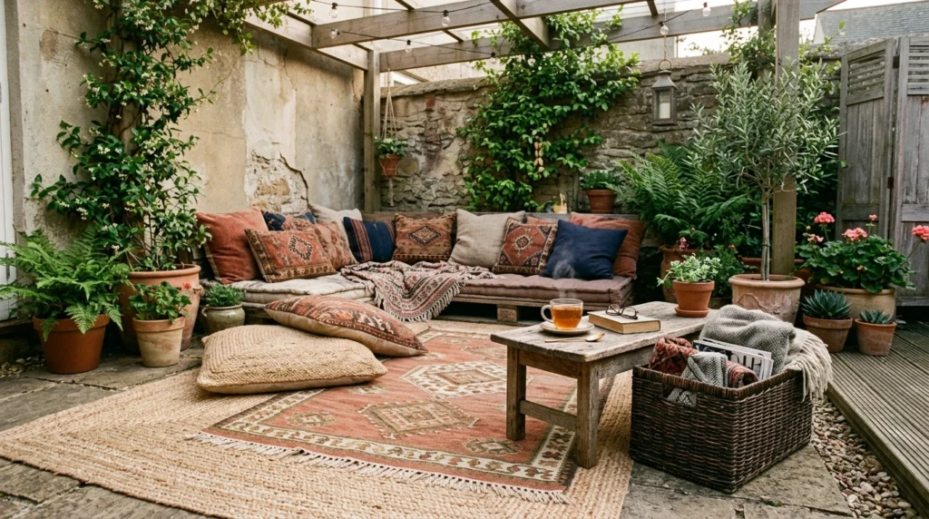 Layered Outdoor Rugs for a Cozy Foundation