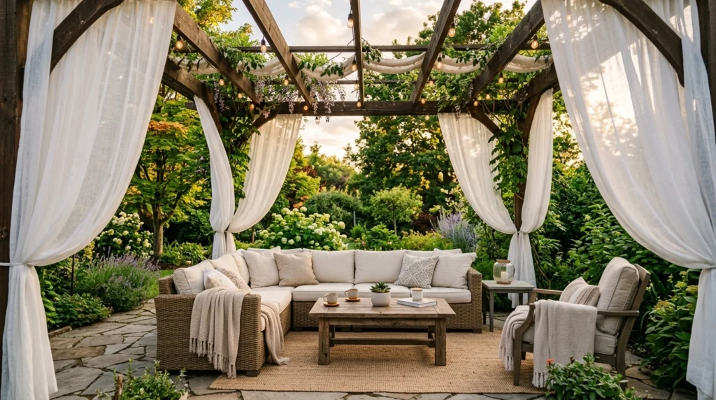 Outdoor Curtains for a Soft, Private Feel