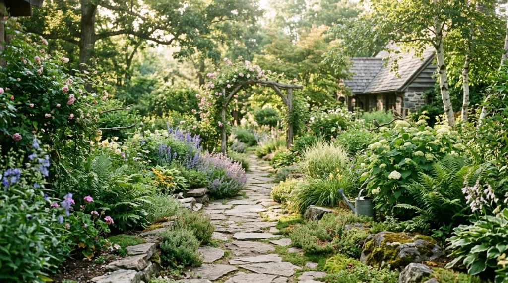 Garden Pathway with Natural Stones
