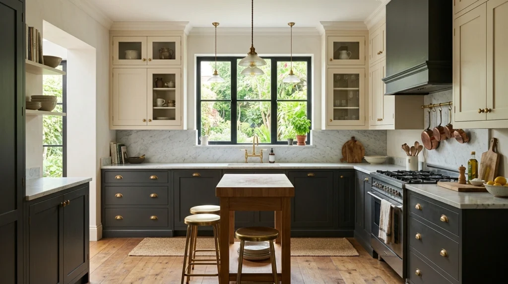 10. Warm Brass Pendant Lighting with Character