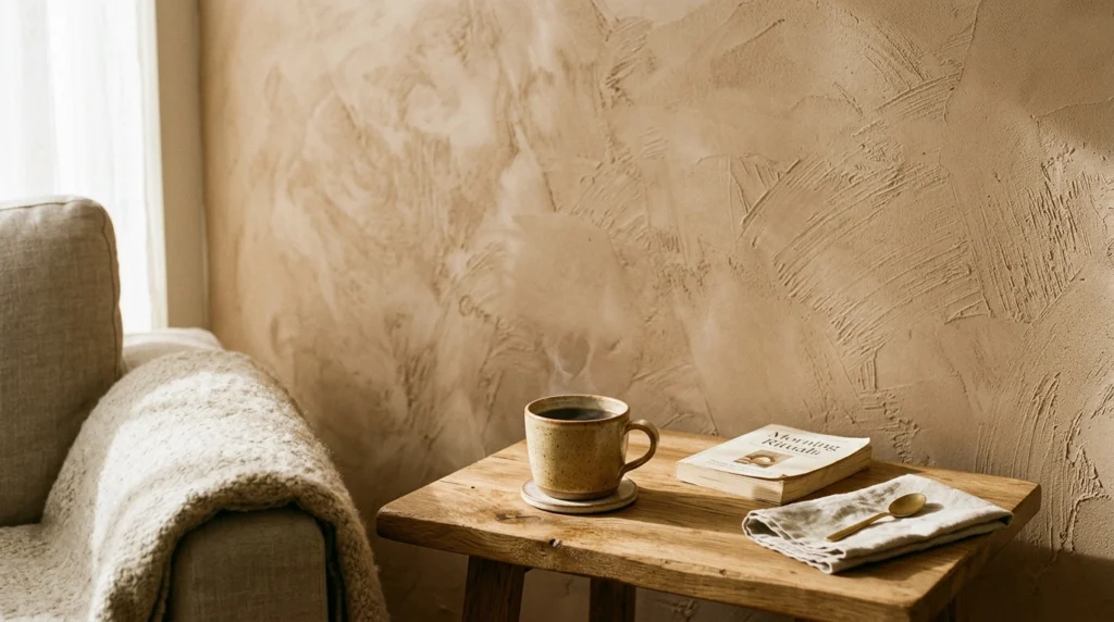 10. Textured Plaster Accent Wall