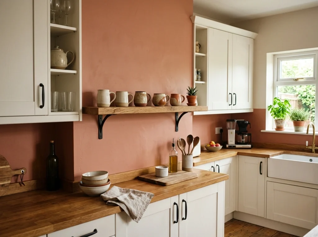 11. A Warm-Toned Accent Wall or Backsplash