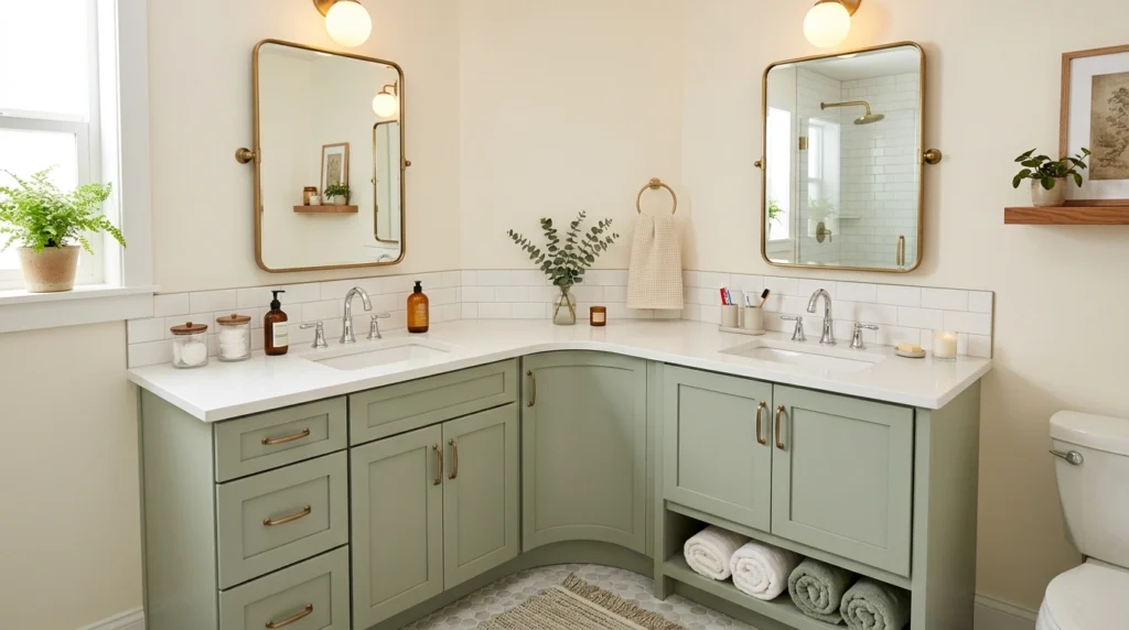 11. The Corner Double Vanity for Awkward Layouts