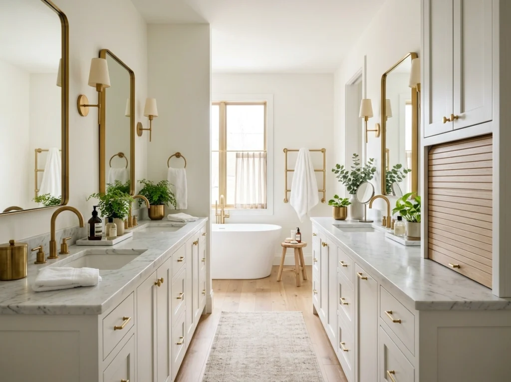11. The Galley Bathroom with Hidden Appliance Garages