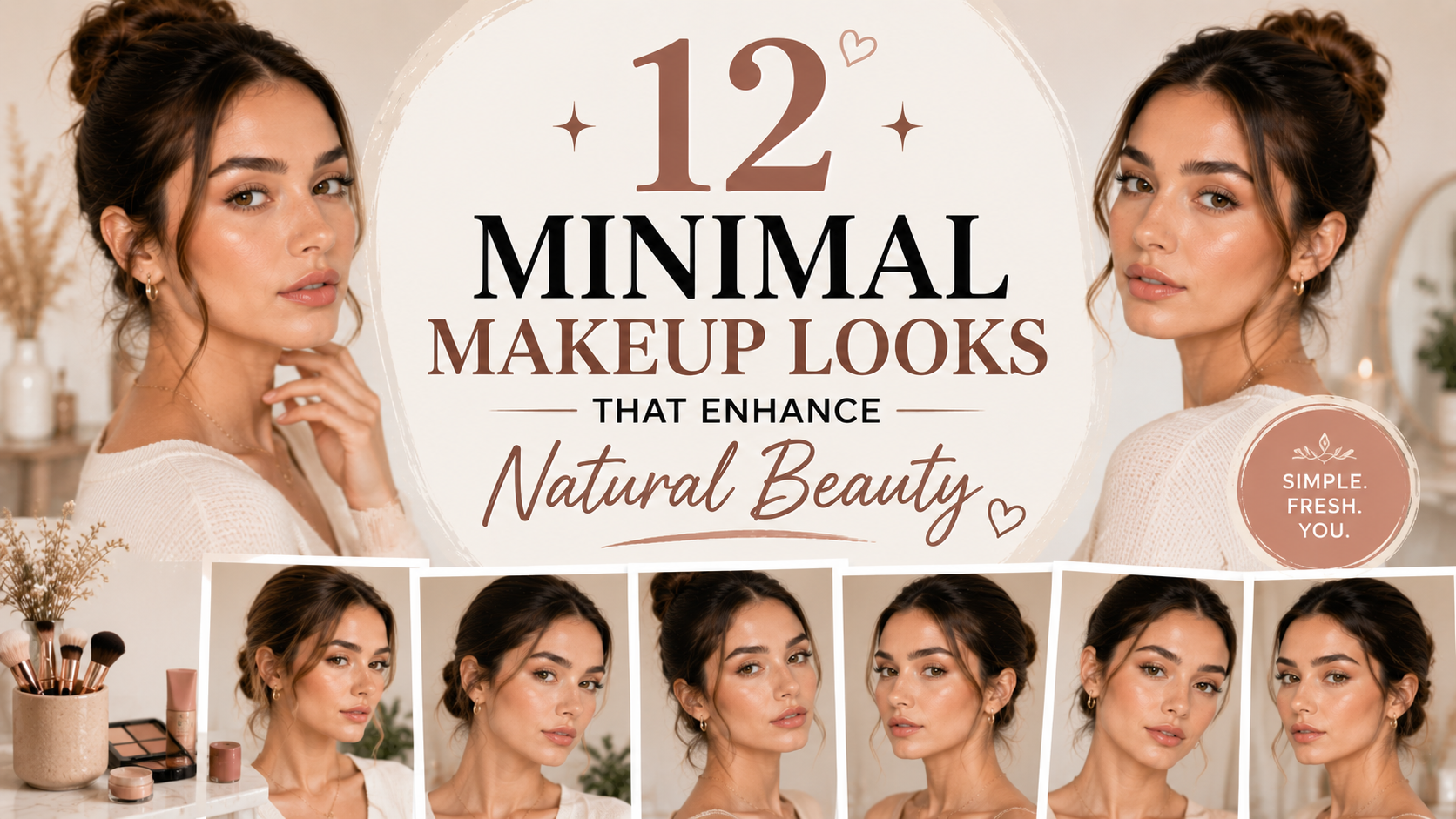 12 Minimal Makeup Looks That Enhance Natural Beauty