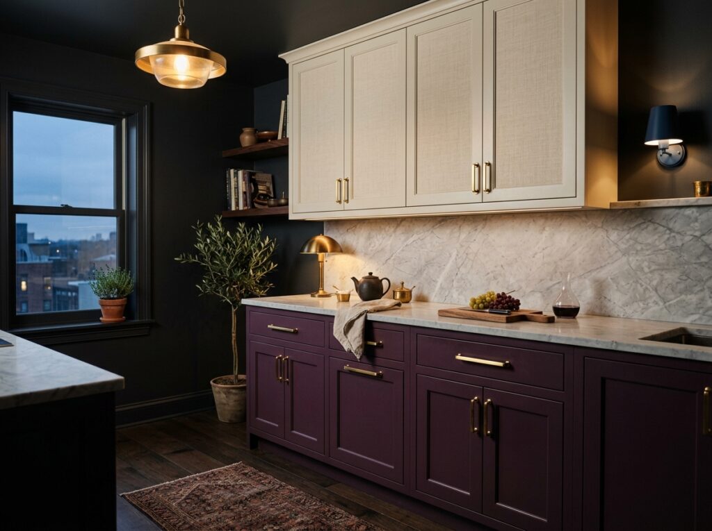 12. Deep Plum Berry and Pale Linen Cream