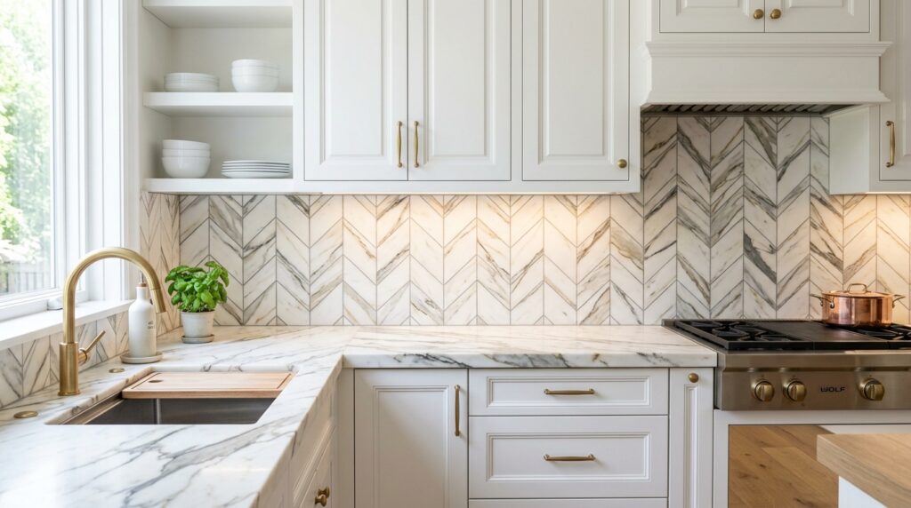 12. Chevron Calacatta Marble