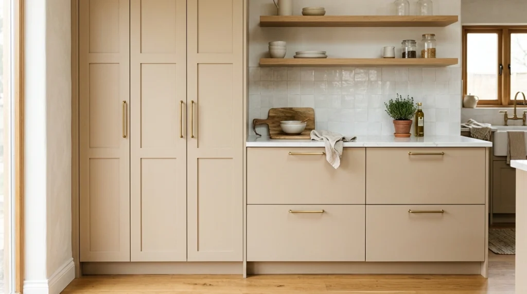 12. Classic Shaker Cabinets with Modern Slab Drawers
