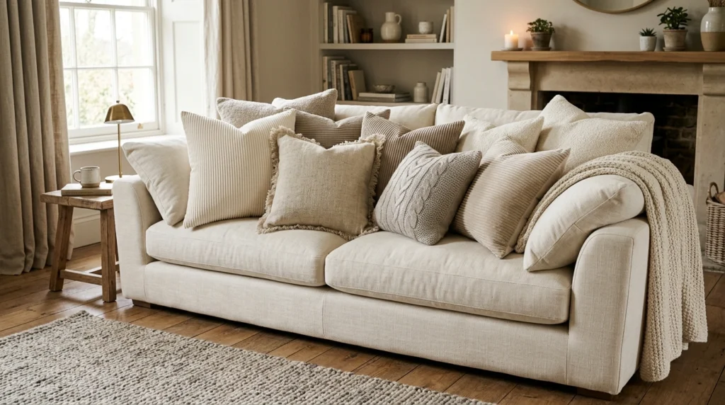 13. The Power of Oversized, Feather-Filled Throw Pillows