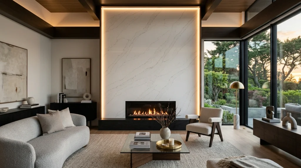 13. Statement Stone or Quartz Slab Accent