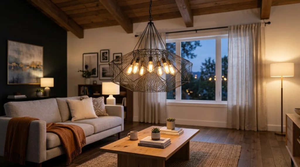 13. The Sculptural Black Pendant Light