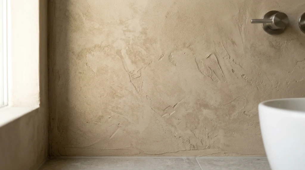 13. A Textured Microcement Wall Finish