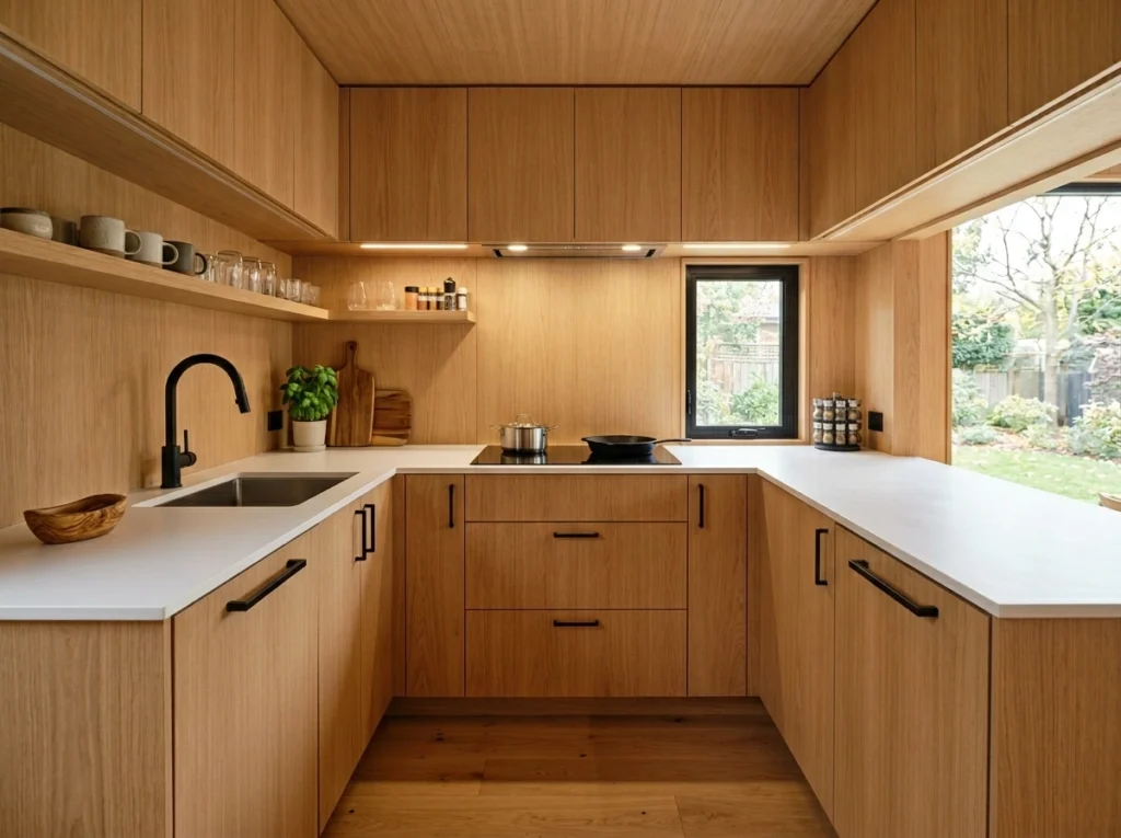 14. The Tiny U-Shape with Integrated Flush-Fit Appliances