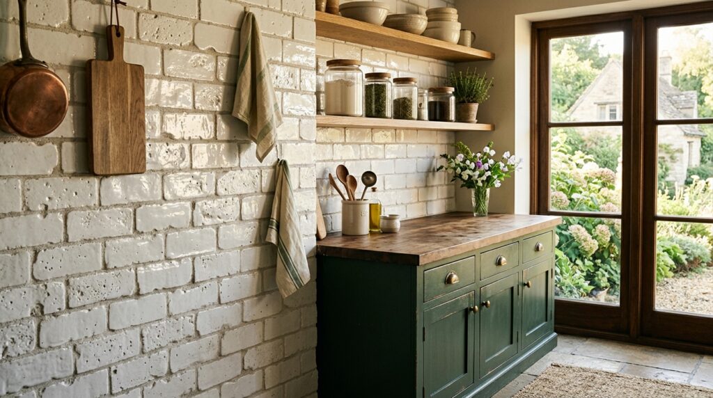 14. Glazed White Brick Veneer