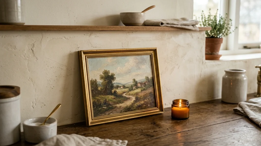 14. The Small Framed Vintage Landscape Art