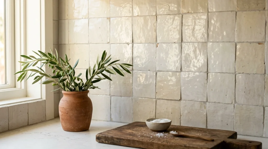 14. Textured Zellige Tile Backsplashes
