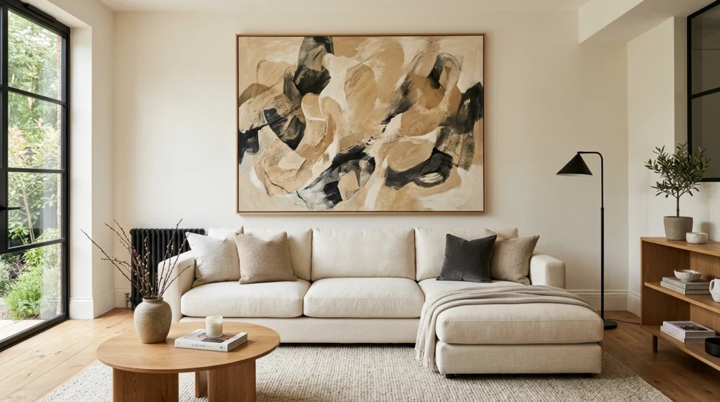 15. Oversized Warm Abstract Art