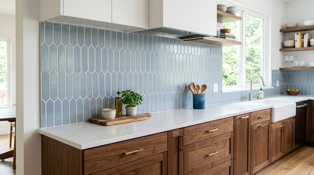 15. Dusty Blue Picket Tile