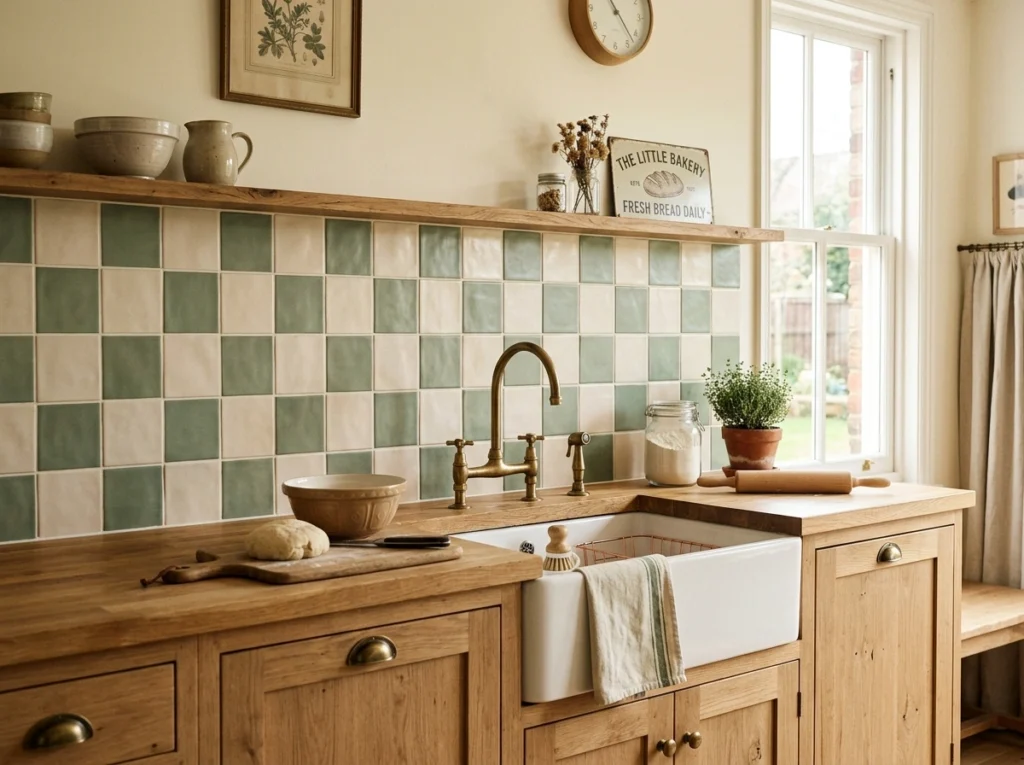 15. Checkerboard Ceramic Tiles for Classic Charm
