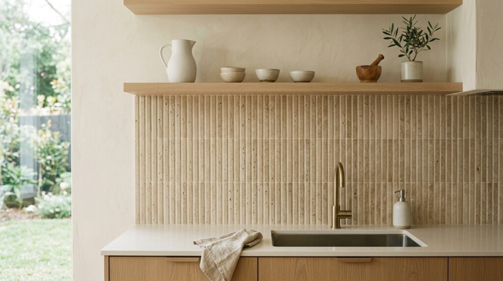 16. Fluted Travertine Planks