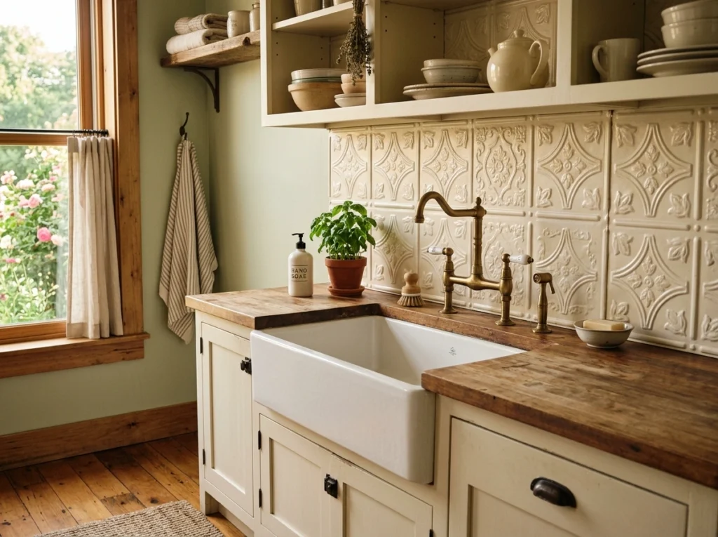 17. Vintage Pressed Tin Panels for Cozy Cottage Style