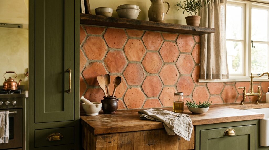 20. Earthy Terracotta Hexagons