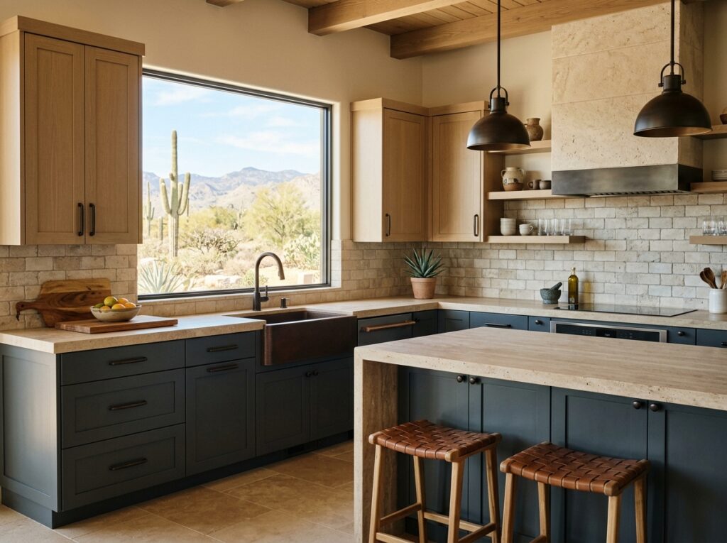 24. Sandstone Beige and Dark Slate Gray