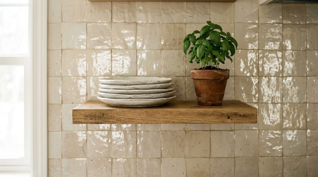 02. Stacked Skinny Subway Tile in a Vertical Layout