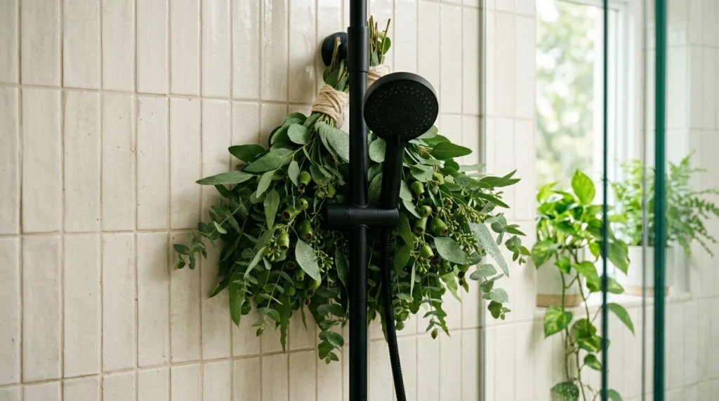 2. Fresh Eucalyptus Bunches in the Shower