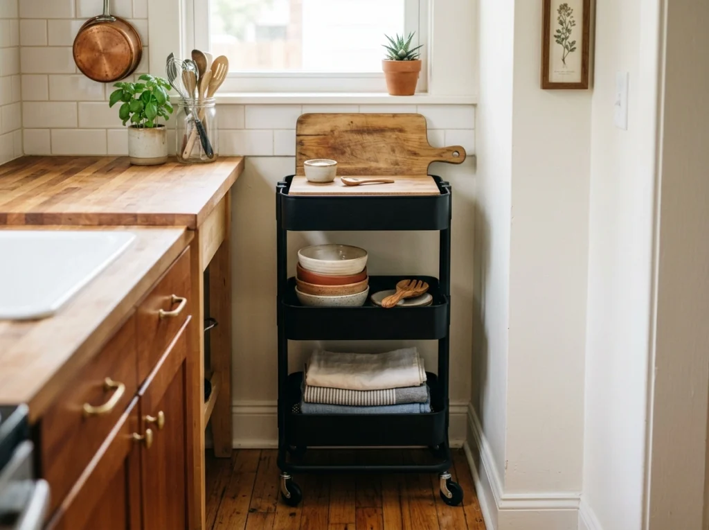 3. Rolling Utility Carts as Flexible Work Stations