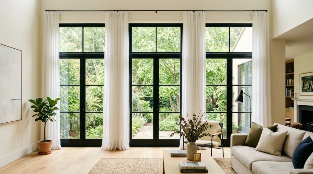 3. High-Contrast Window Frames and Crisp Trim