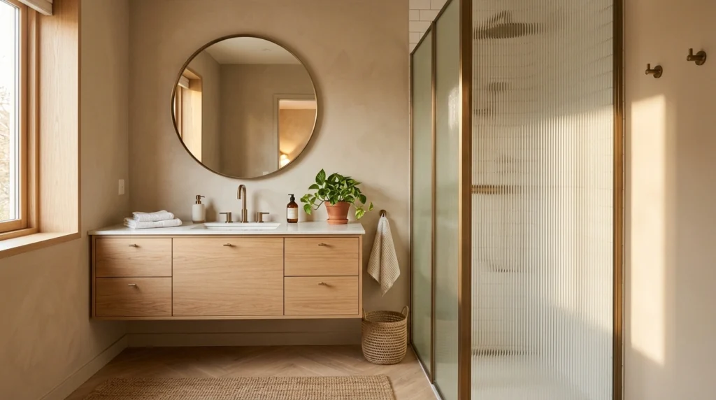 3. Textured Fluted Glass Screens for a Soft Blur Effect