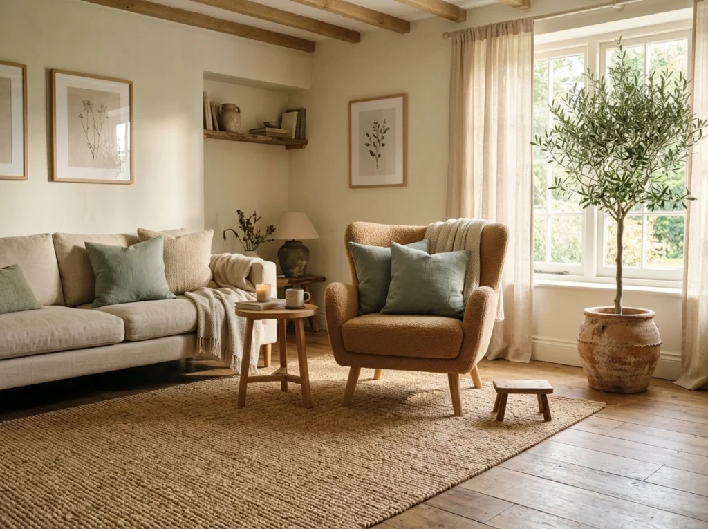 4. Muted Sage and Soft Camel Layering