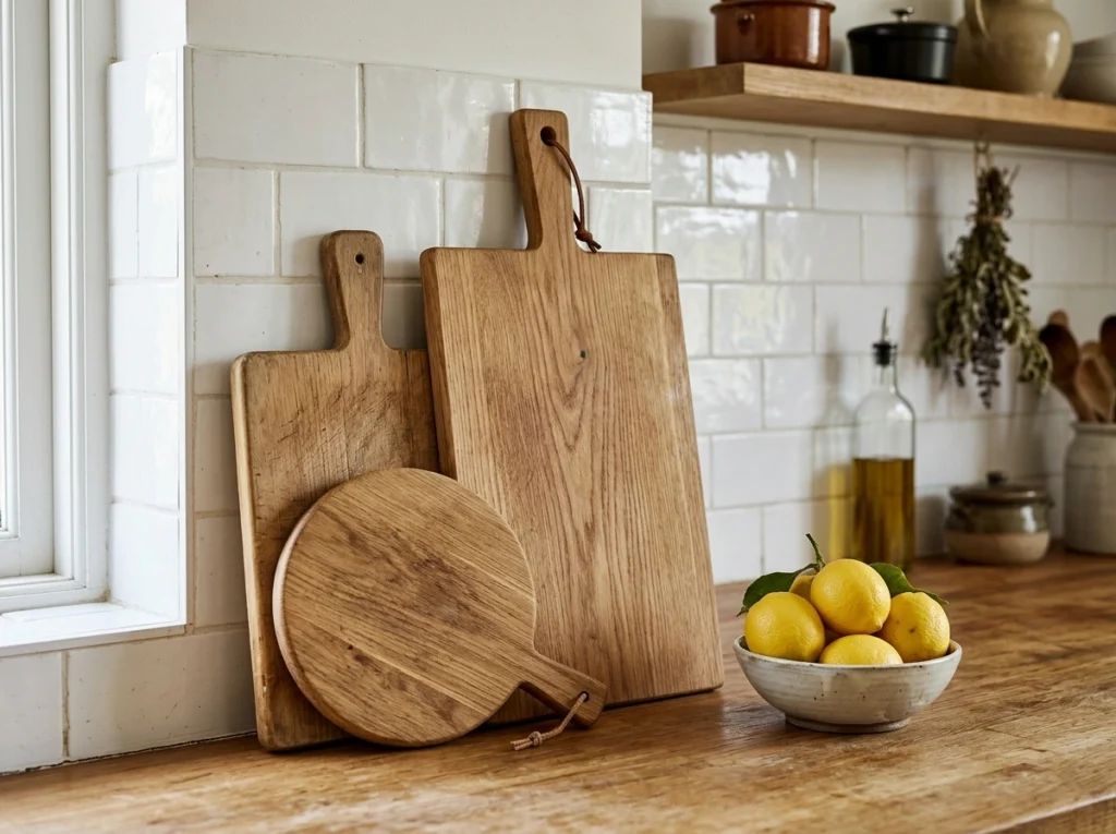 4. Displaying Wooden Cutting Boards in Clusters